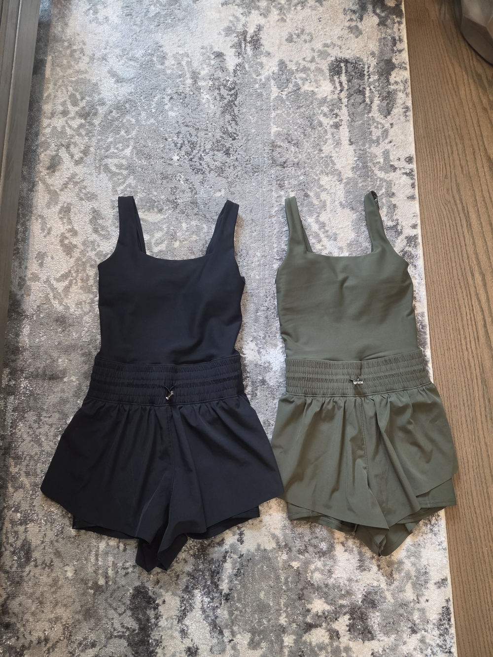 Two Abercrombie & Fitch YPB Rompers With Bike Shorts